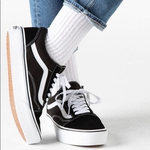 Suede/canvas Vans black and white NWOT